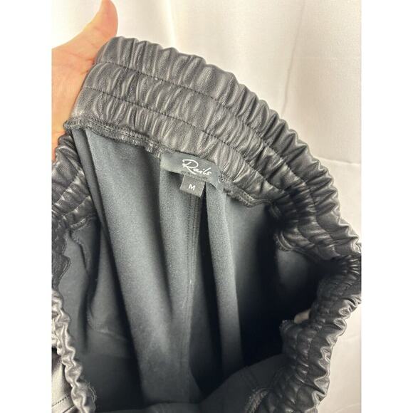 Rails Jayden Vegan Leather Elastic Waist High Rise Pants Womens Size Medium M - Picture 9 of 14